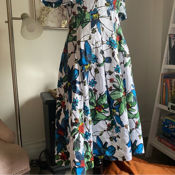 JASON WU COLLECTION FLORAL MIDI SHIRT DRESS - Picture 6 of 16